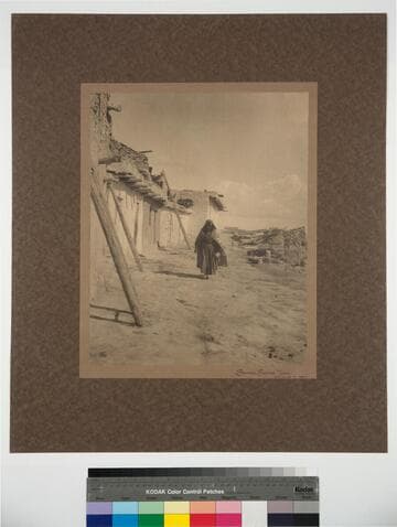 Street Scene. Tewa. Hopi Village of Tewa