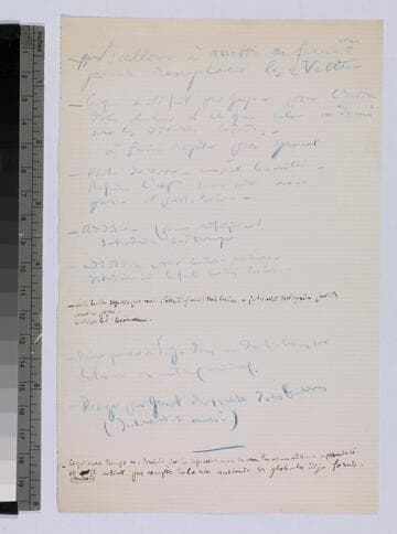 Page of notes regarding beer