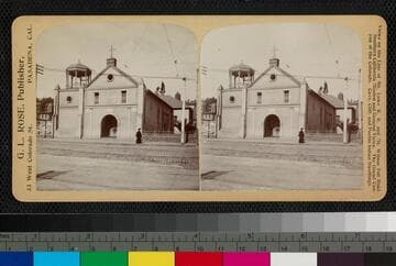 Our Lady of the Angels" - old Catholic mission church, Los Angeles, opposite "Plaza