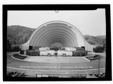 Hollywood High School Graduation, 1939, Hollywood Bowl, Hollywood, Cal