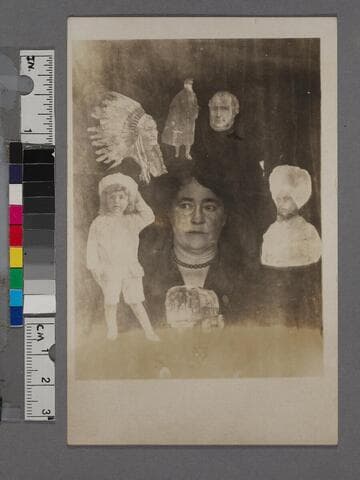 Spirit photograph of woman
