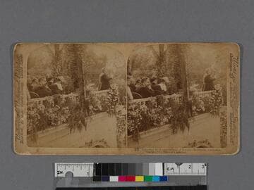 President McKinley in land of flowers - Redlands, California