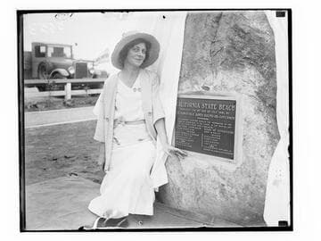 Mrs. Edmund N. Brown at dedication of California State Park, Santa Monica, California