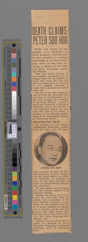 Death claims Peter Soo Hoo