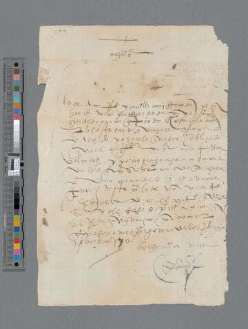 Pedro de Puelles letter to Diego Pérez de la Cuerda
