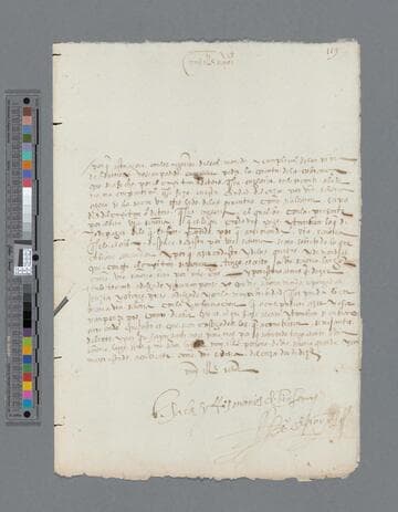 Alonso Alvarez de Hinojosa letter to Gonzalo Pizarro