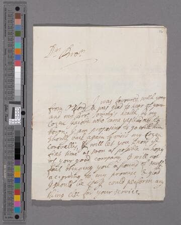 James Leigh, 1692-1714, letter, St. James's, London, to Theophilus Leigh