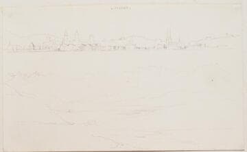 Two Views of Lucerne and Mountains