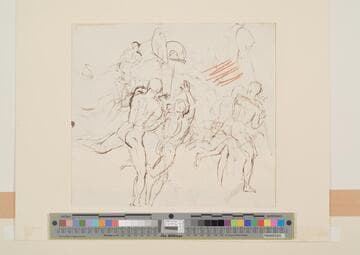 Study of Men and a Horse