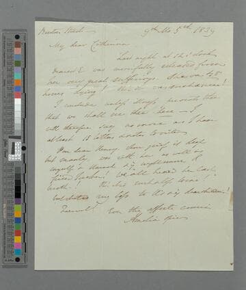 Opie, Amelia (Alderson). Letter to Catharina M. Briggs, Chichester