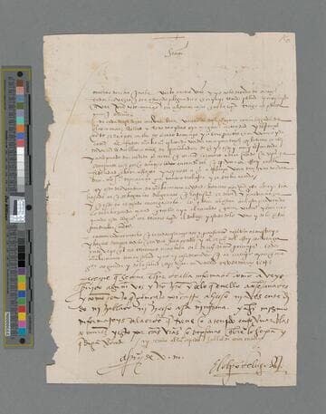Juan Suárez de Carvajal, Bishop, letter to Benito Suárez de Carvajal