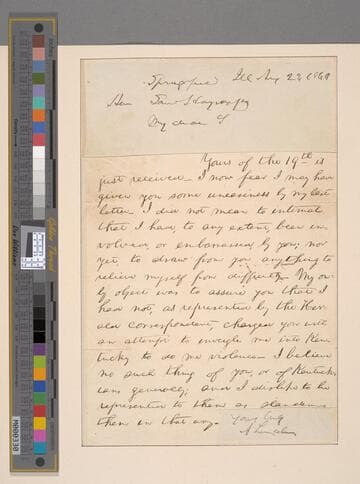 Abraham Lincoln, Springfield, Illinois, letter to Samuel Haycraft, Elizabethtown, Kentucky
