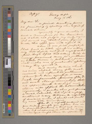 Salmon P. Chase, Washington, D.C., letter to Abraham Lincoln