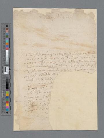 Antonio Jayme letter to Pedro de la Gasca, Bishop