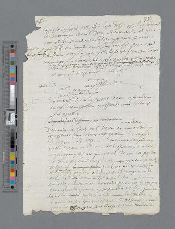 Pedro de la Gasca, Bishop, draft letter to Luis de Ávila y Zuñiga