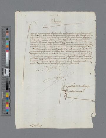 Felipe II, King of Spain, letter to the Governor of Cuba
