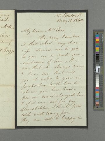 Briggs, Henry Perronet. Letters to Catherine Carr