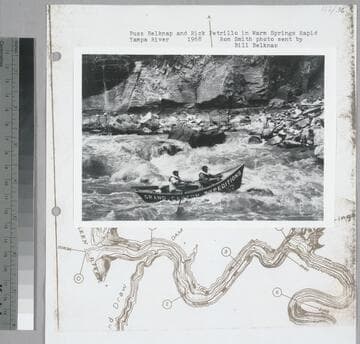 Buzz Belknap and Rick Petrillo in Warm Springs Rapid, Yampa River