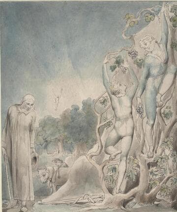 Illustration 3 to Milton's "Comus": The Brothers Seen by Comus Plucking Grapes