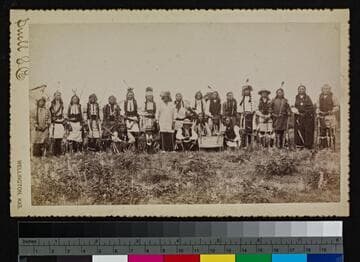 Group of Arapaho Indians, Fort Reno, 1886