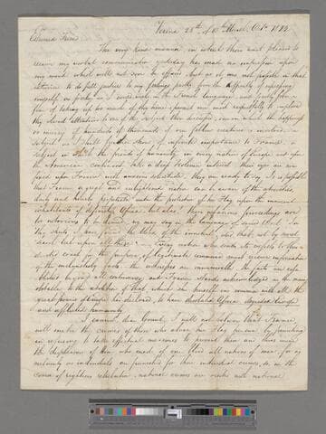 Allen, William. Letter to [Mathieu Jean Felicite de Montmorency-Laval. Duc] de Montmorency