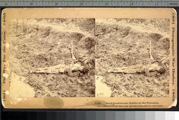6189. Dead Confederate soldier in the trenches