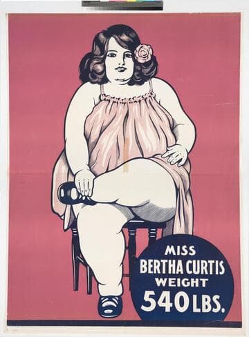 Miss Bertha Curtis weight 540 Lbs