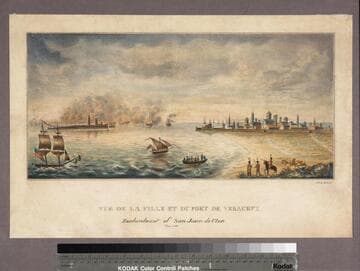 Vie de la ville et du fort de Veracruz. Bombardment of San Juan de Ulua