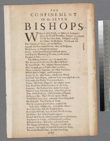 The confinement of the seven bishops