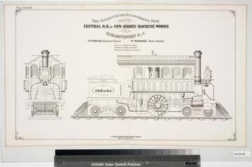 The superintendents locomotive star built by the Central R.R. of New Jersey Machine Works, Elizabethport N.J
