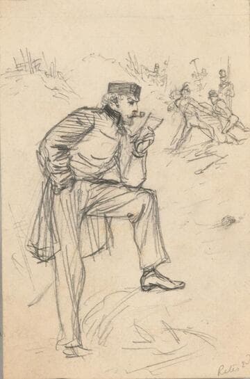 Soldier Reading a Note