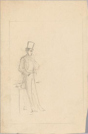 Sketch of Man in a Top Hat