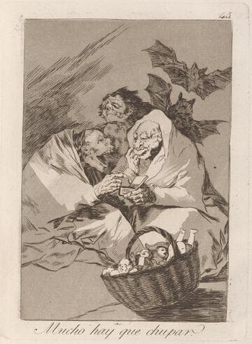 Of what ill will he die? (De que mal morira?), Plate 40 from Los Caprichos