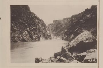 Upriver from foot of Sapphire Rapid.  Mile 101 1/4