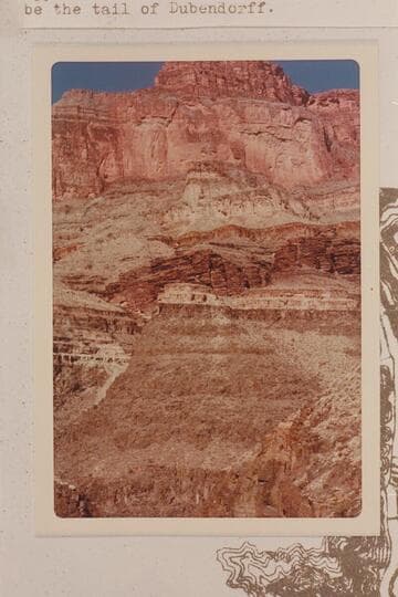 Wall at left bank in Grand Canyon opposite the mouth of Stone Creek.  Mile 131 3/4