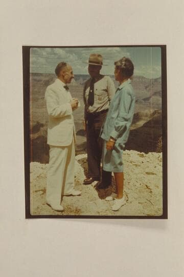 Emery Kolb, Bert Lauzon and Margaret Marston.  South Rim