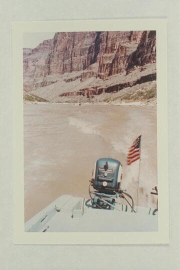 Cruising near Mile 173.  Four boats can be seen astern