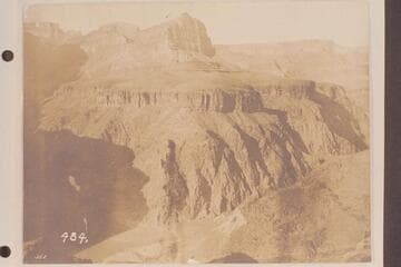 Mouth of Crystal Creek at bottom left; Slate Creek enters opposite.  Mile 98 in Grand Canyon