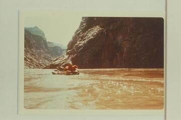 Upriver from near Mile 233.5 showing travel on air mattress