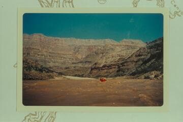 Bill Mooz at Mile 210.  Dr. Tommy Mountain in distance