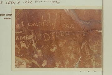 Inscription in Nine Mile Canyon reading D.M.T.1875/or 1879