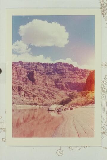Down river from Mile 184.4 [on reverse of photo:  Mile 184.1, right bank]