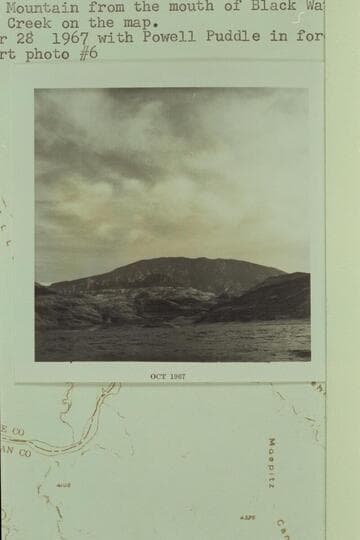 Navajo Mountain from the mouth of Black Water Creek which is Oak Creek on the map
