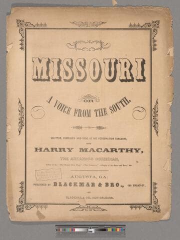 Missouri / words and music by Harry Macarthy