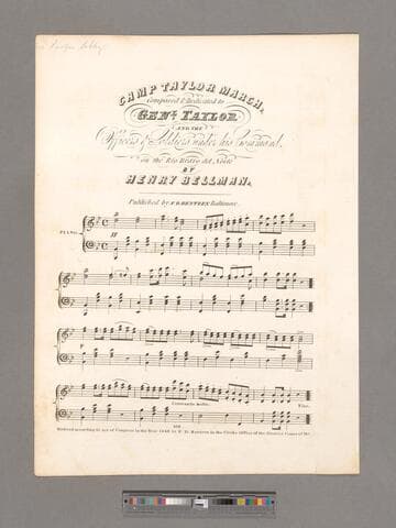 Camp Taylor march / composed ... by Henry Bellman