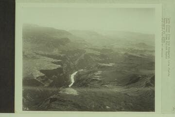 Lava flows from the Uinkaret lava fields.  Downriver from Vulcan Rapid
