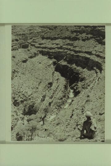 Upper end of the box of Tapeats Creek about a half mile from the river.  Marston at right