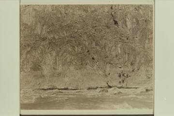 Pathe-Bray camera crew on right bank at Granite Falls