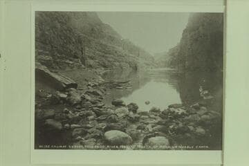 193.  At Mouth of Wash Up.  Marble Canon.  Brown-Stanton Survey.  Upriver from mouth of Paradise Canyon; Mile 31.6