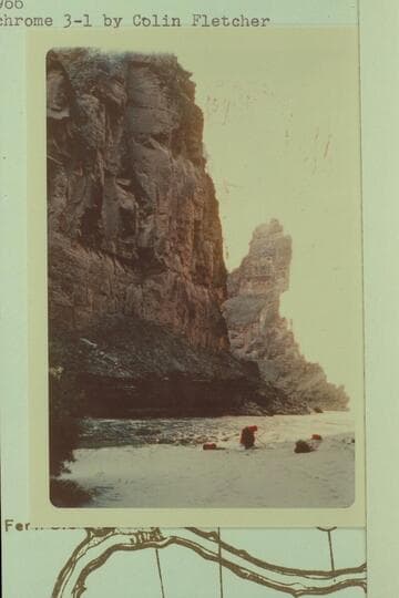 Camp on the beach below mouth of Fern Glen Canyon